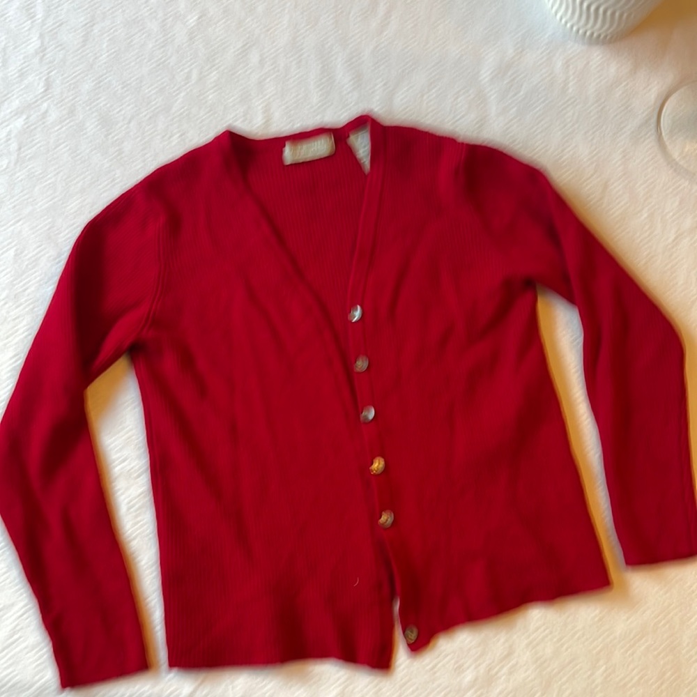 KATE HILL ITALIAN MERINO WOOL CARDIGAN